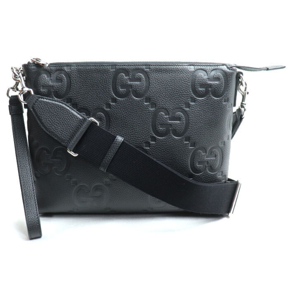GUCCI Jumbo GG Crossbody Bag Shoulder Black